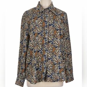Natural Life Floral Button Down Top | Size Large